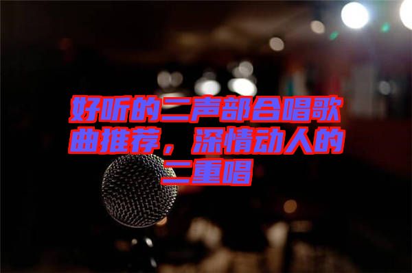 好聽的二聲部合唱歌曲推薦，深情動人的二重唱