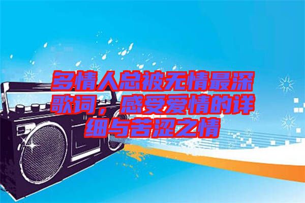 多情人總被無情最深歌詞，感受愛情的詳細(xì)與苦澀之情
