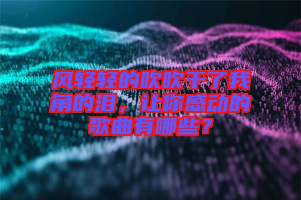 風(fēng)輕輕的吹吹干了我角的淚，讓你感動的歌曲有哪些？