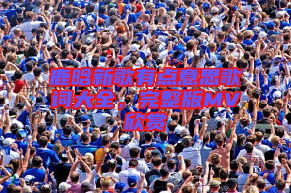 鹿晗新歌有點意思歌詞大全，完整版MV欣賞