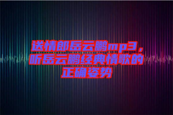 送情郎岳云鵬mp3，聽岳云鵬經(jīng)典情歌的正確姿勢