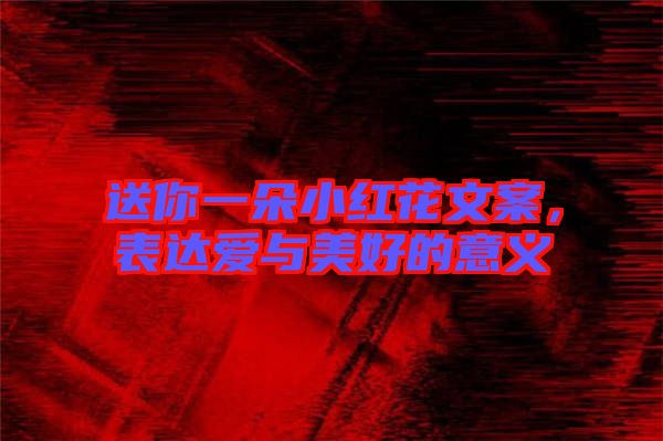 送你一朵小紅花文案，表達(dá)愛(ài)與美好的意義