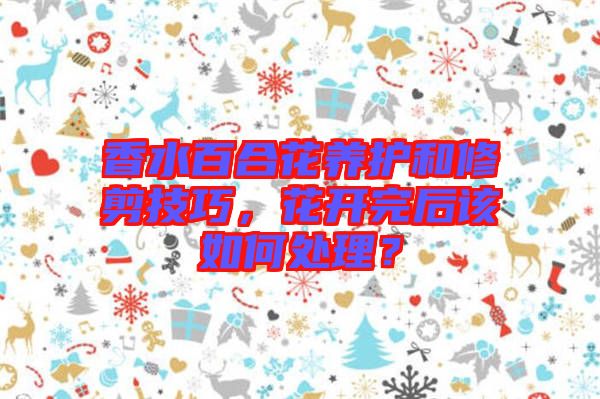 香水百合花養(yǎng)護(hù)和修剪技巧，花開完后該如何處理？