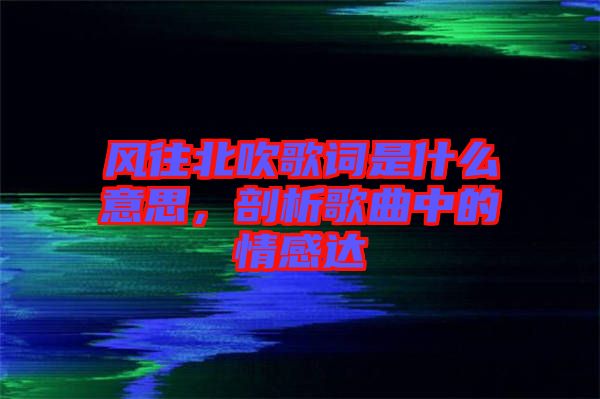 風(fēng)往北吹歌詞是什么意思，剖析歌曲中的情感達(dá)